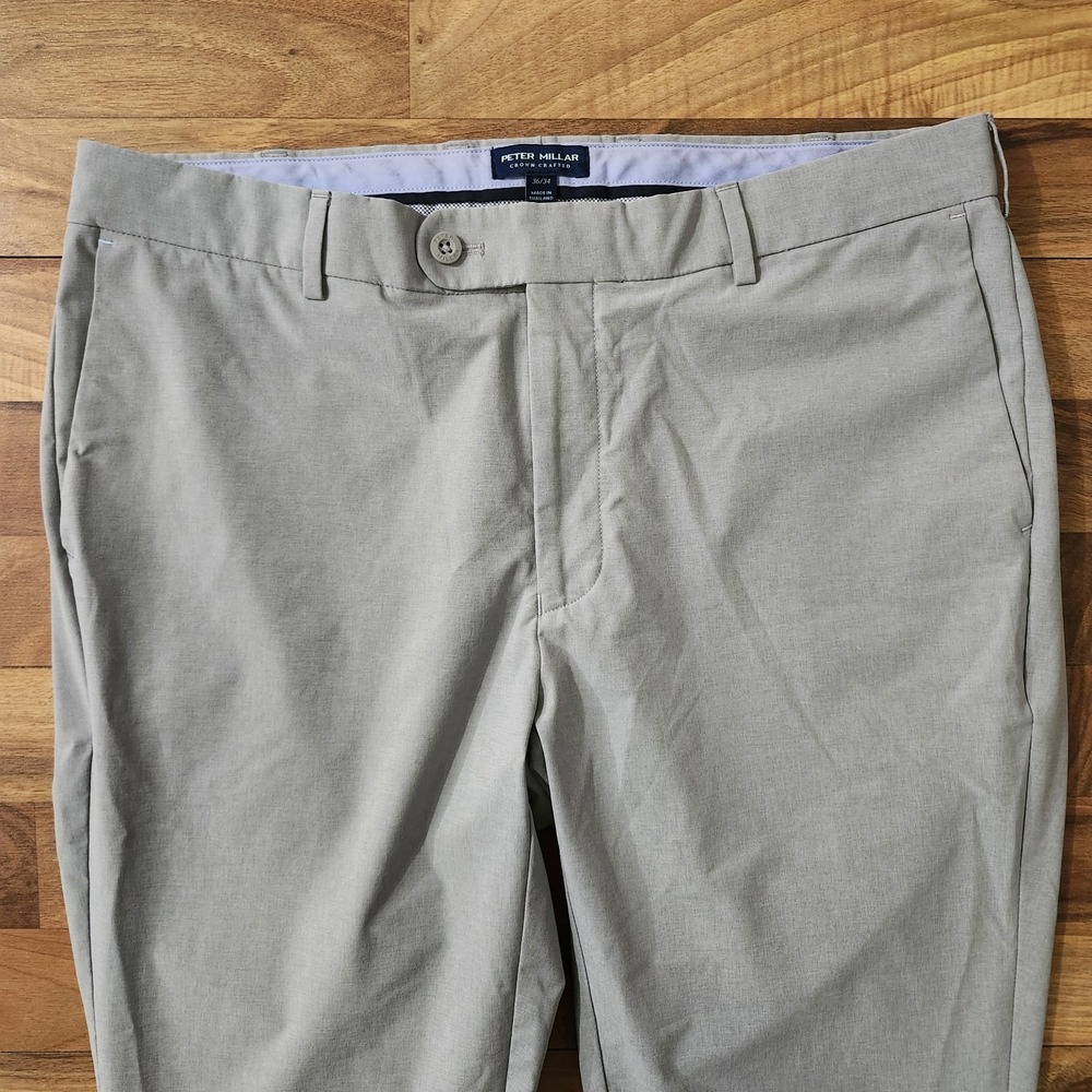 Peter Millar Crown Crafted Surge Performance Trouser Pants Gale Grey 36×34 Euc - Picture 10 of 16